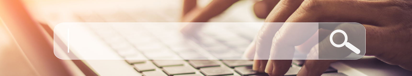 search bar graphic over keyboard